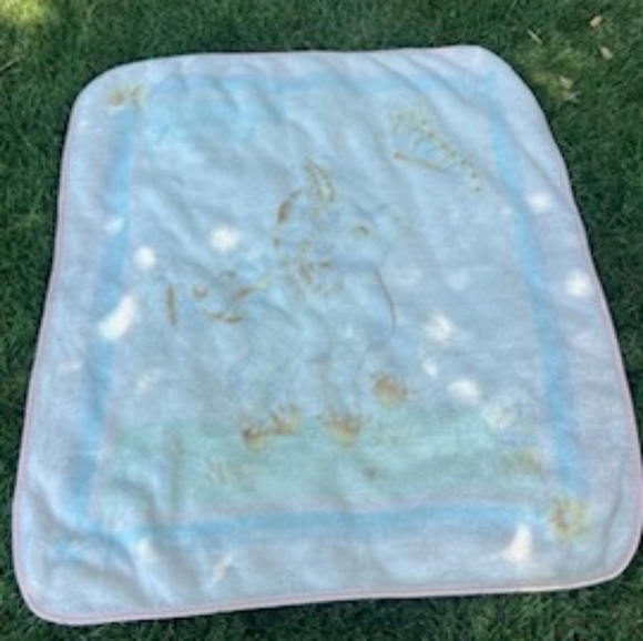 Vintage Novatex Unicorn Baby Blanket Pink 42 X 52 Inch Great Condition - Picture 4 of 6